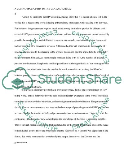 A Comparison of HIV in the USA and Africa