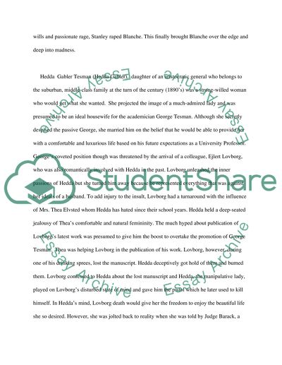 Female Issues in Streetcar and Hedda