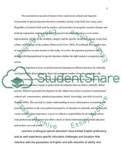 Necessary Elements that Teachers Should Aware for Culturally and Linguistically