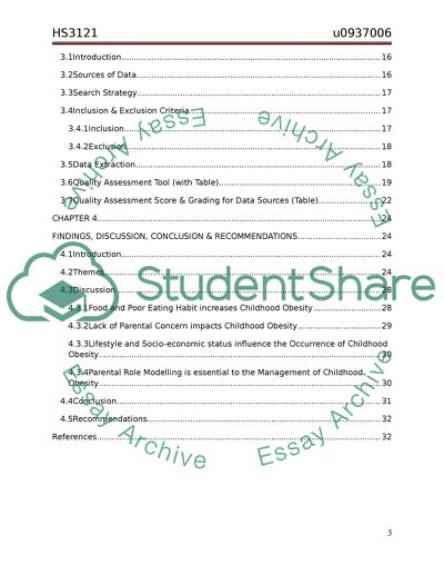 The Role of Parents in Increase of Childhood Obesity in the United Kingdom