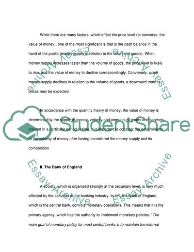 Money, Banking and The Bank of England