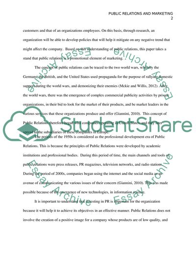 Public Relations for Marketing