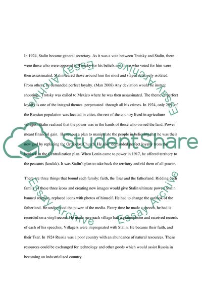 Joseph Vissarionovich Stalin and his Crimes against Humanity