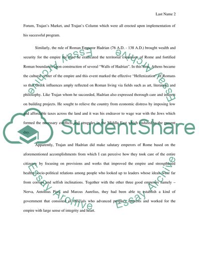 The Righteous and the Unrighteous Emperors of Rome