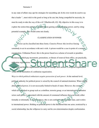 The Undisputed Power of Politics