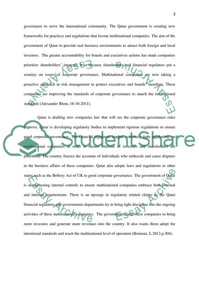 Corporate Governance Practices in Qatar