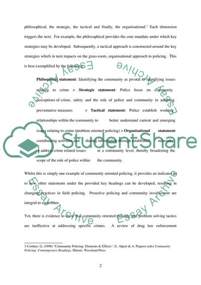 Community Policing and Problem Solving