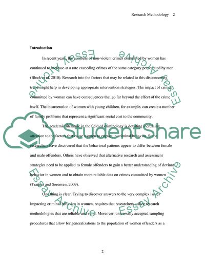 Non-Violent Crimes Committed by Women