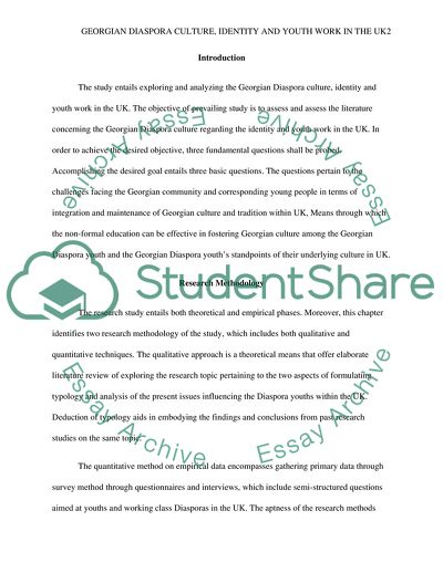 Georgian Diaspora Culture and Youth Work in the UK