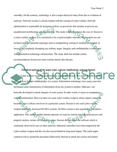 Cyber Warfare as an Alarming Issue across the Globe