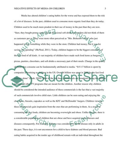 Negative Effects of Media on Children