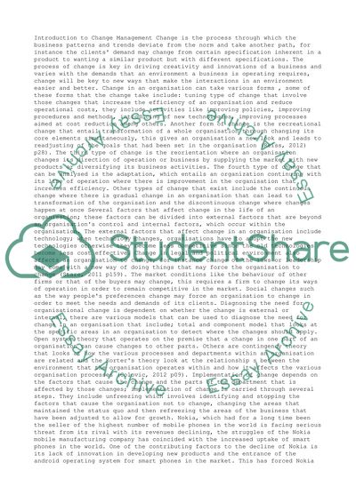 Introduction to change management