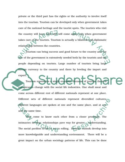 Write about tourism industry image