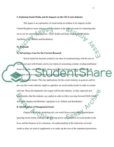 The Impacts of Social Media on the UK Events Industry