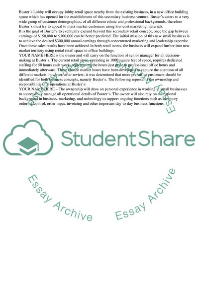 Busters Lobby Business and Key Players