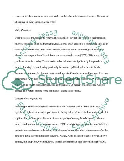 Water Pollution. Dangers and Causes