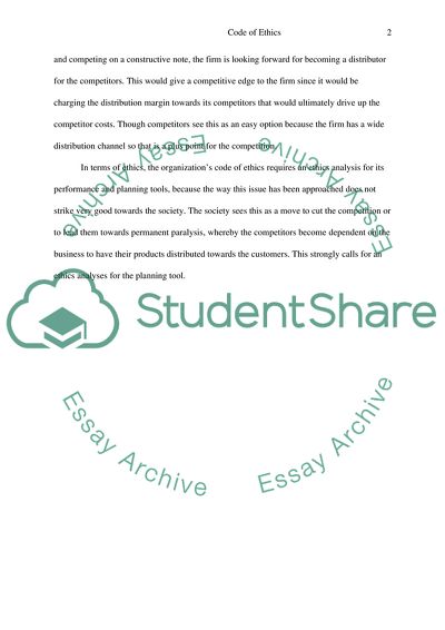 How the organizations code of ethics requires an ethics analysis for any performance tool