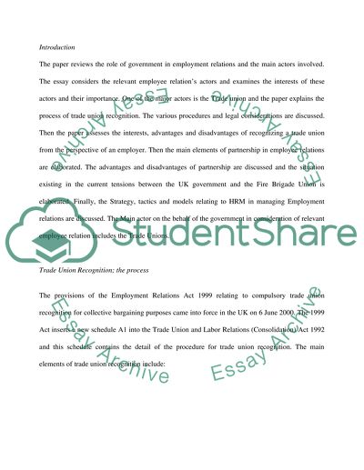 The Tensions between the UK Government and the Fire Brigade Union