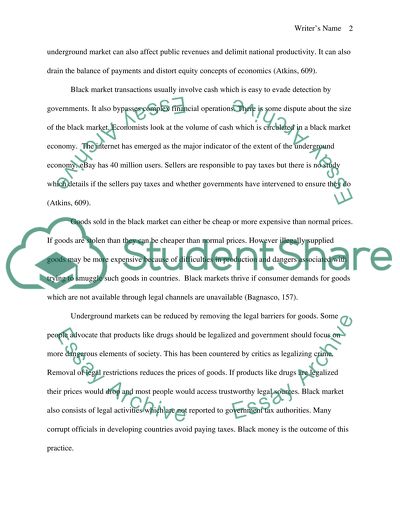 The Steps of Reducing Black Market Activities