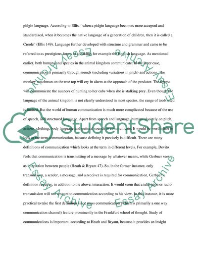 From Language to Communication
