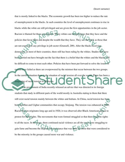 The Concept of Racial Tension