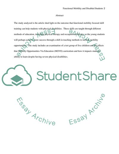 How Physically Disabled Students Can Improve With Mobility Skill Training