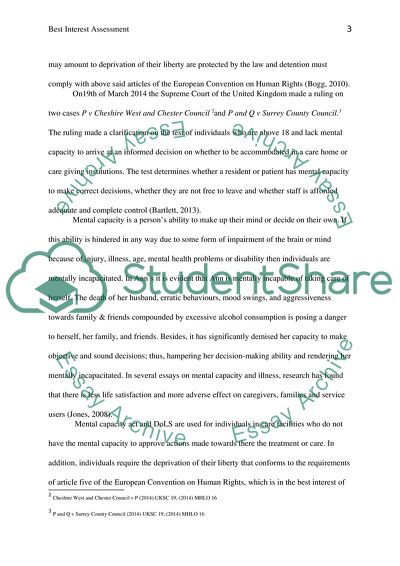 Best Interest Assessment