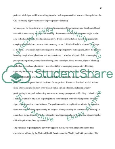 Reflection: Hypovolaemia