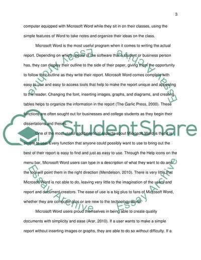 Microsoft Word Funtionality