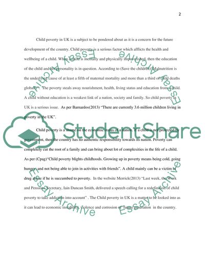 Why should we care about child poverty in the uk