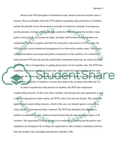 WTO Law and Trade Policy