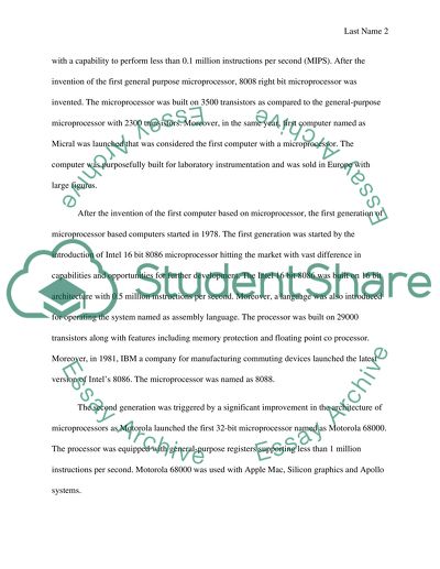 Microprocessors advancement generations