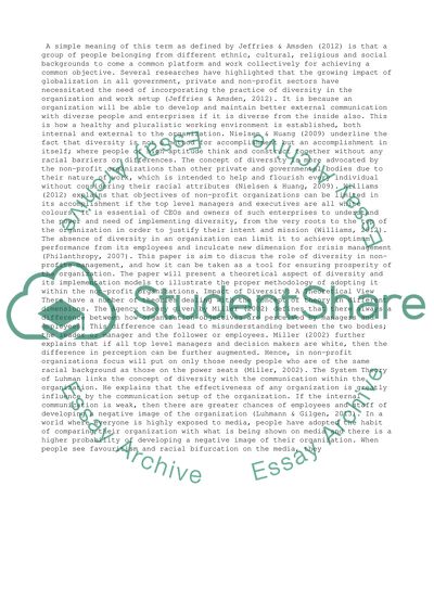 What role does diversity play in nonprofit management