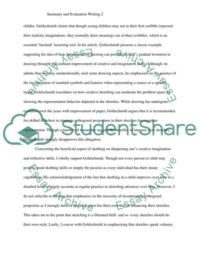 Summary and evaluation writing