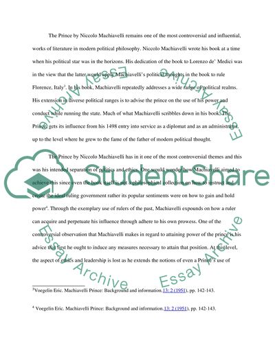 The Prince by Niccolo Machiavelli