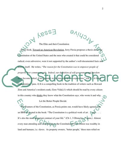 American Revolution Plutocaracy or Democracy in TOWARD AN AMERICAN REVOLUTION