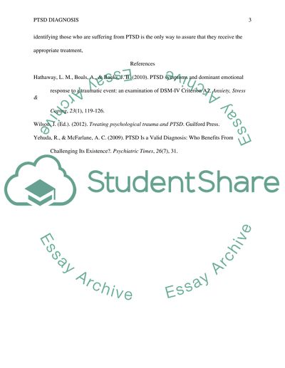 PTSD: A Unique Diagnosis