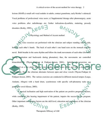 Accent Method for Voice Therapy