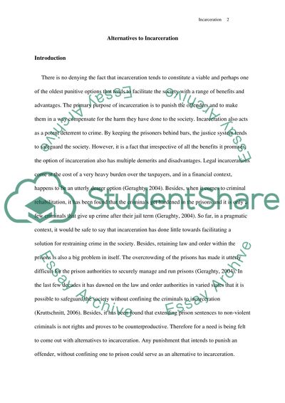 Alternatives to Incarceration