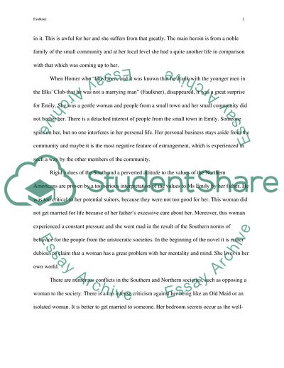 Character Reference in A Rose for Emily
