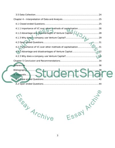 Why does a company use venture capital to bring it to the market