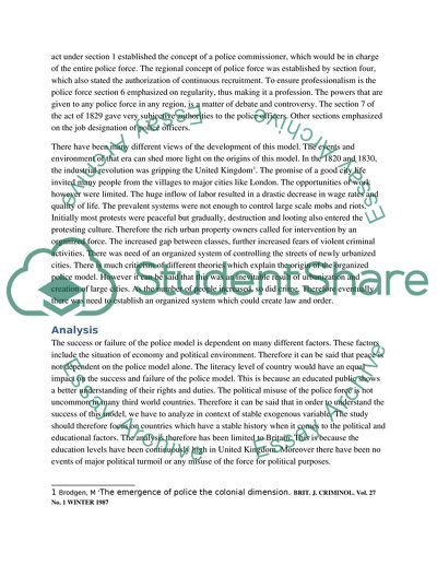 The new police model