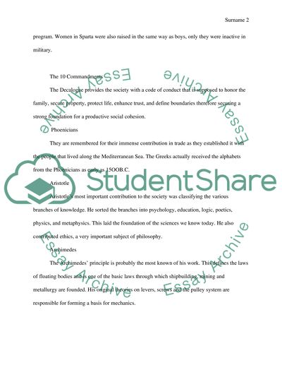 Western Ancient Civilization