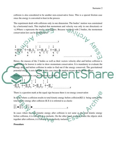 Conservation of Linear Momentum and Energy