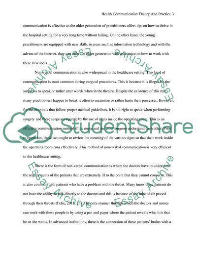 Communicating Health Information between Health Professional and Service Users