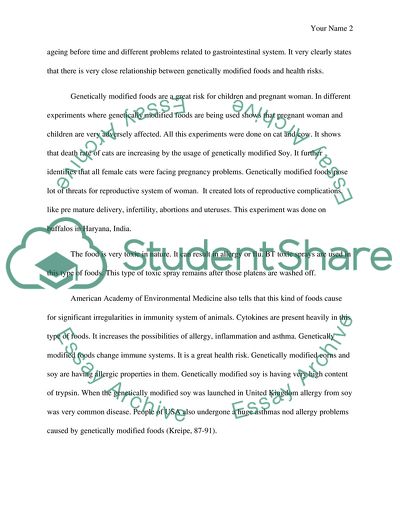 The Health Risks of Genetically Modified Foods