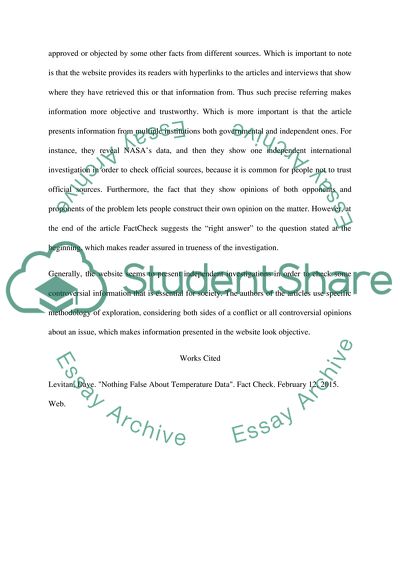 Checking of FactCheck