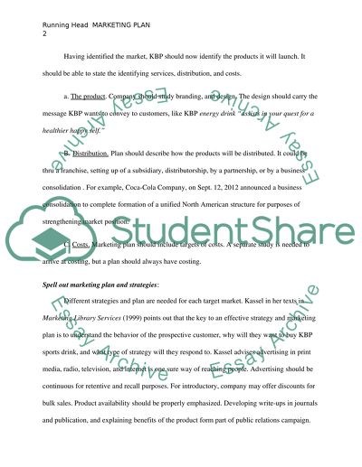 Marketing Plan for Sports Drink Container