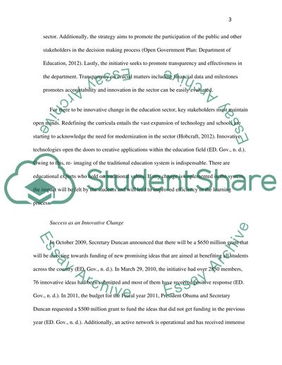 Innovative Change Paper