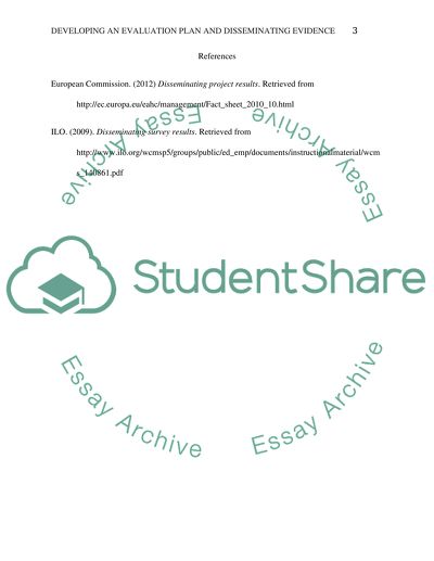Developing an Evaluation Plan and Disseminating Evidence